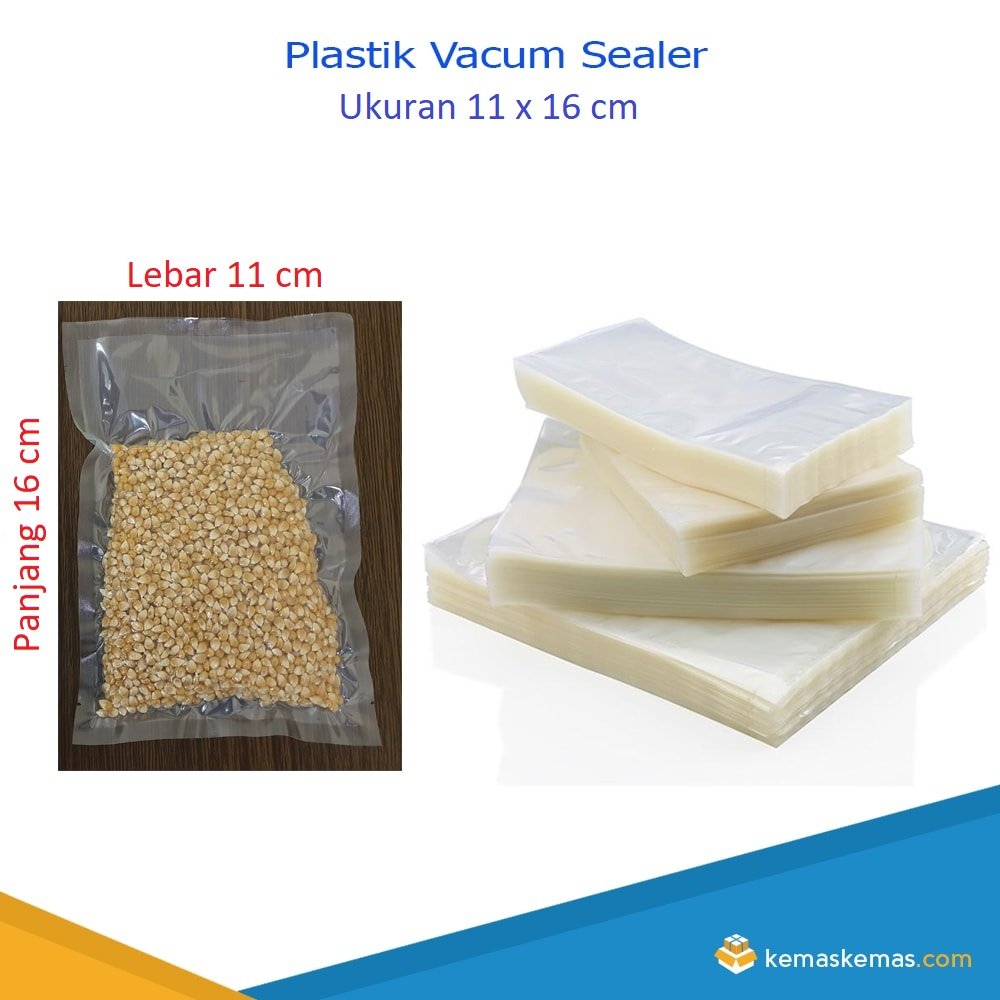 plastik vacuum bag 11x16cm vakum sealer makanan