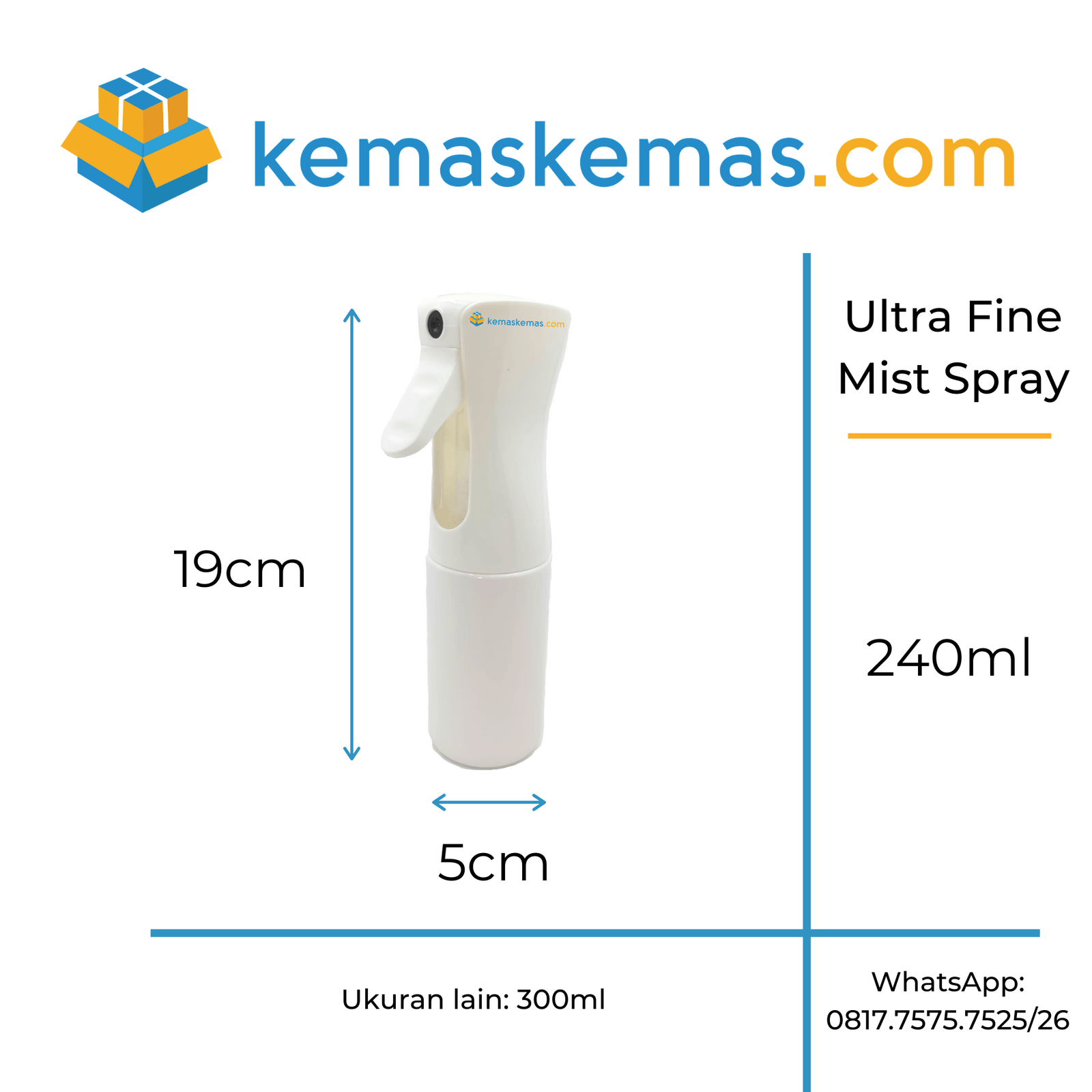 botol spray 240ml ultra fine mist putih