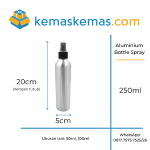 Botol Spray Alumunium 250ml / Botol Semprotan Aluminium ukuran 250 ml