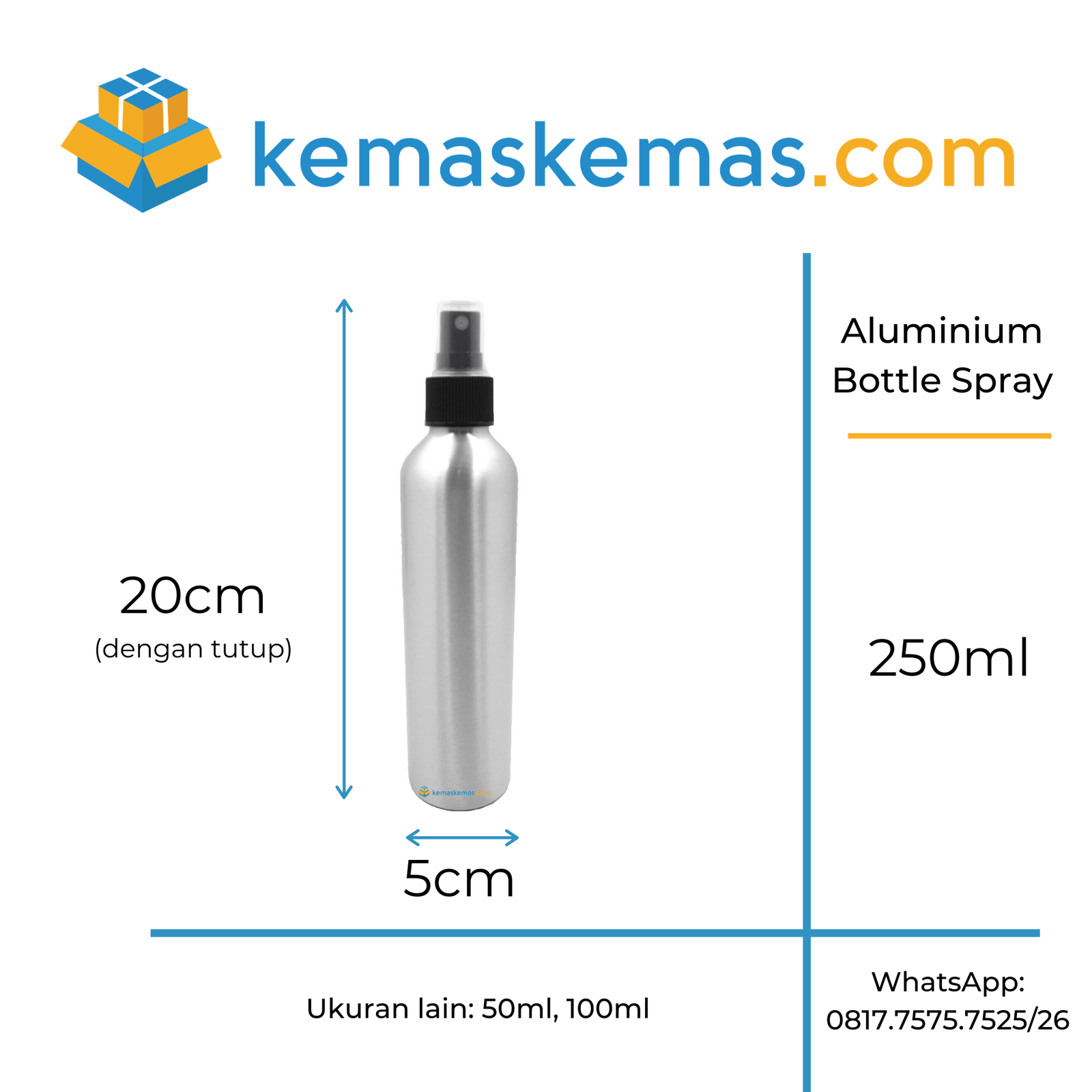 botol spray aluminium 250ml botol semprotan alumunium