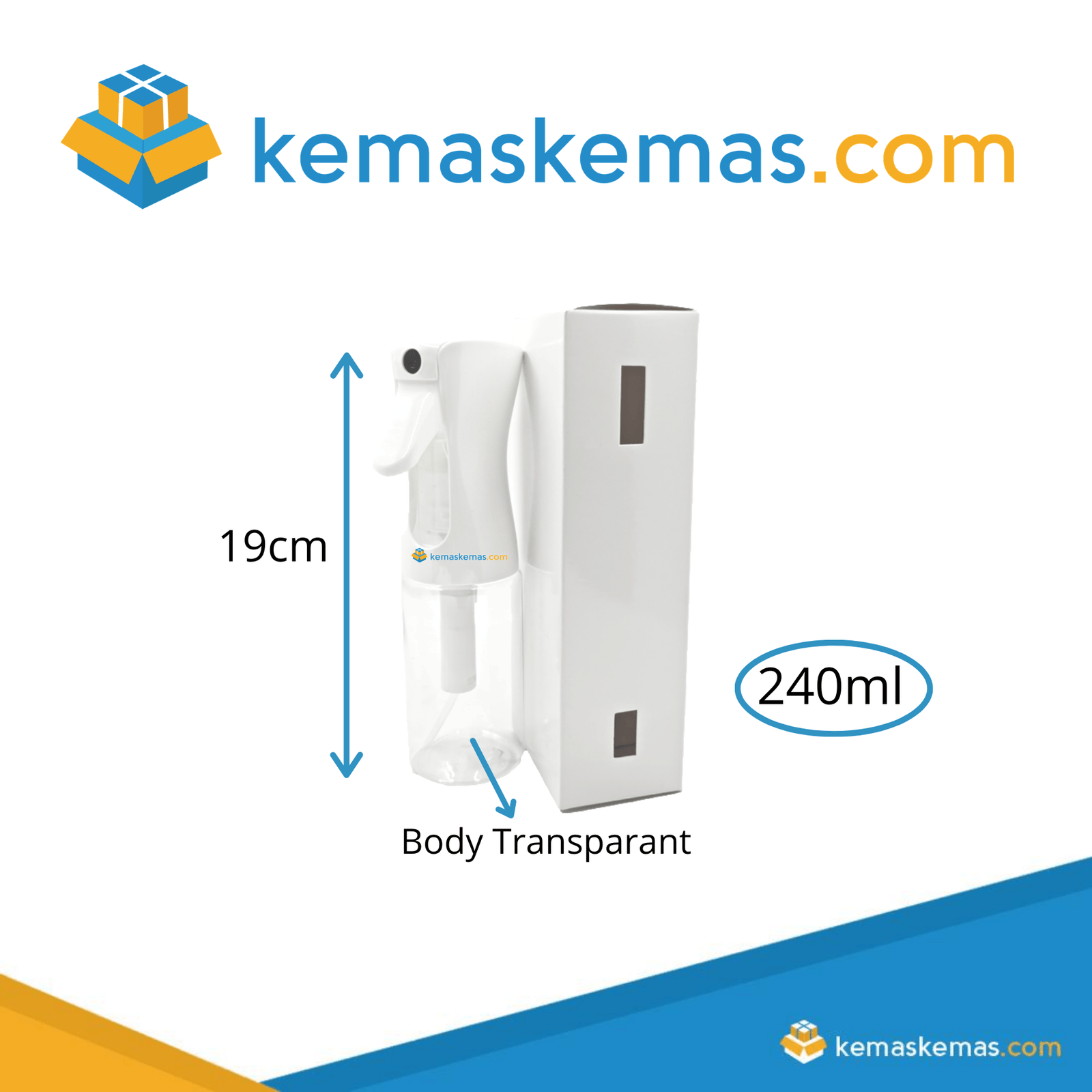 botol spray 240ml body transparant spray sanitizer