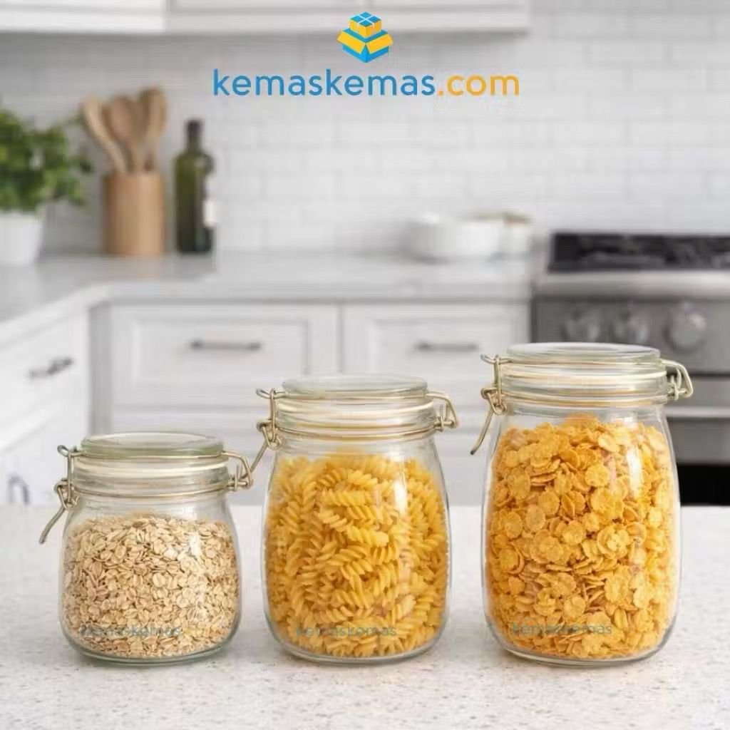 Toples Kaca Hermotico Round + Tutup Kedap Udara / Toples Penyimpanan Makanan/ Toples Kedap Udara - WhatsApp Image 2026-05-13 at 11.37.05