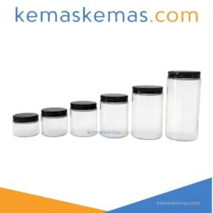Toples Kaca Round Tinggi Jar Kaca Bulat + Tutup Aluminium D66